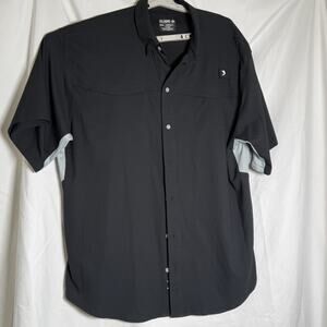 Men’s Reel Legends XXL Mariner II Short Sleeve Button Up Black